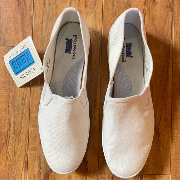 NWT Keds "They Feel Good" White Canvas Washable Shoes Size 8.5 - Picture 9 of 15